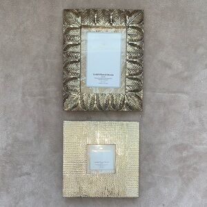 Pair of Philip Whitney Gold Plated Resin Picture Frames